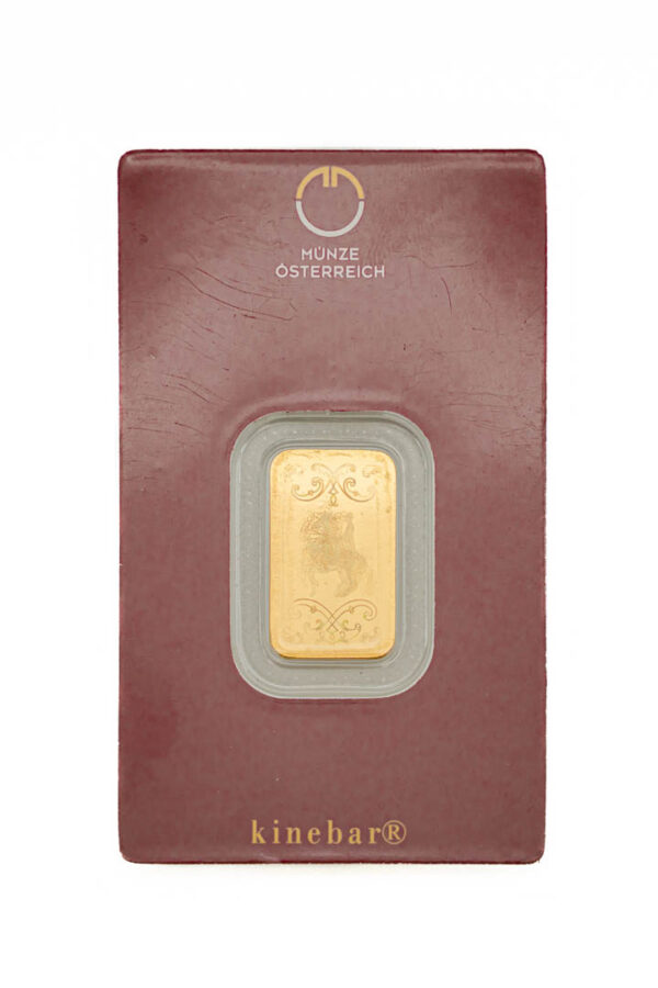 Lingotto Oro puro 999.9 ‰ 5 grammi Kinebar - Münze Österreich - immagine 4