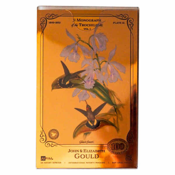 Oronote oro puro 999.9 ‰ The John & Elisabeth Gould Collection A Monograph of the Trochilidae Vol.01 - immagine 8