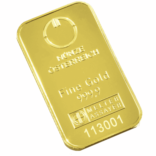 Lingotto Oro puro 999.9 ‰ 1 oncia - Münze Österreich Minted Bar